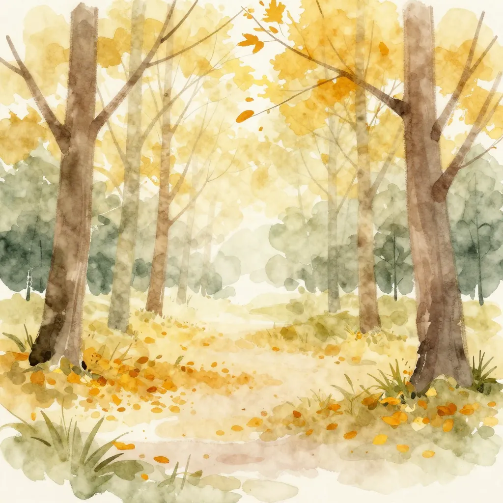Watercolor landscape painting