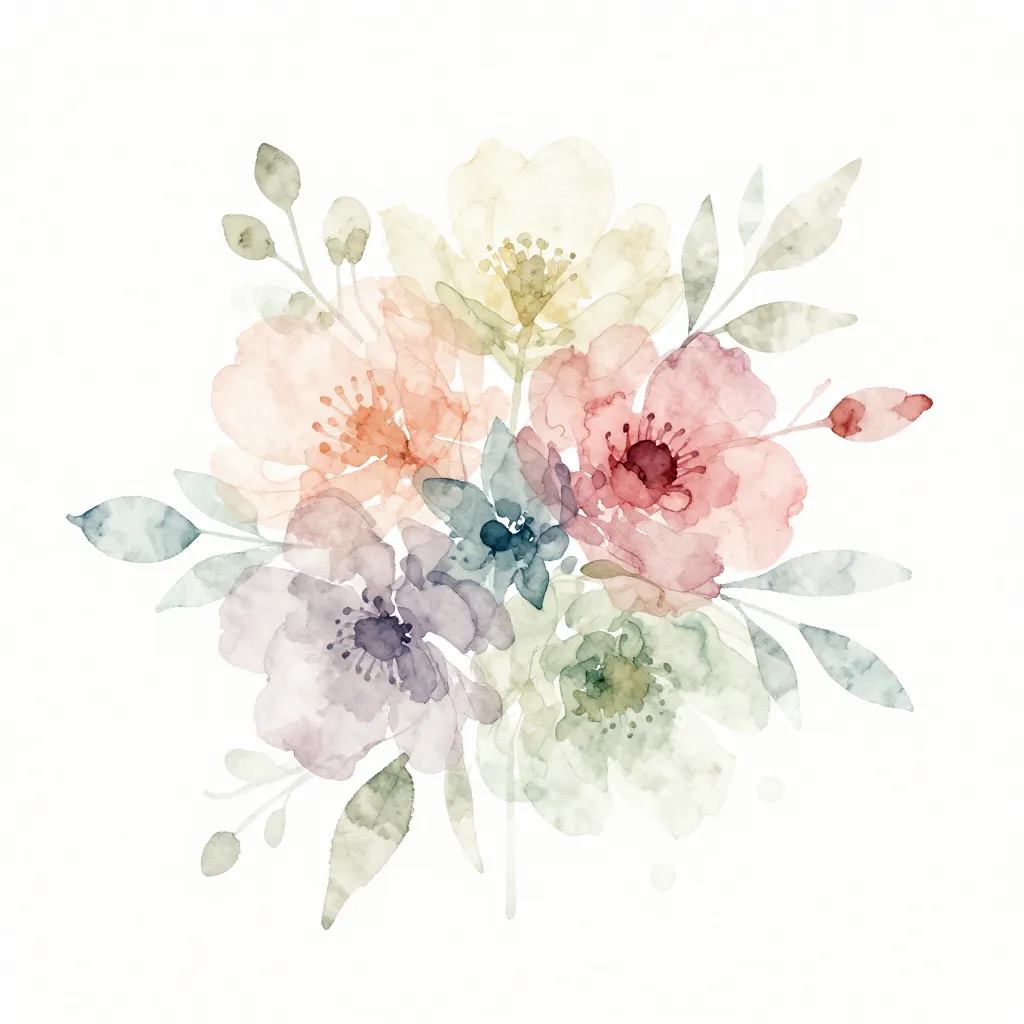 Watercolor floral painting